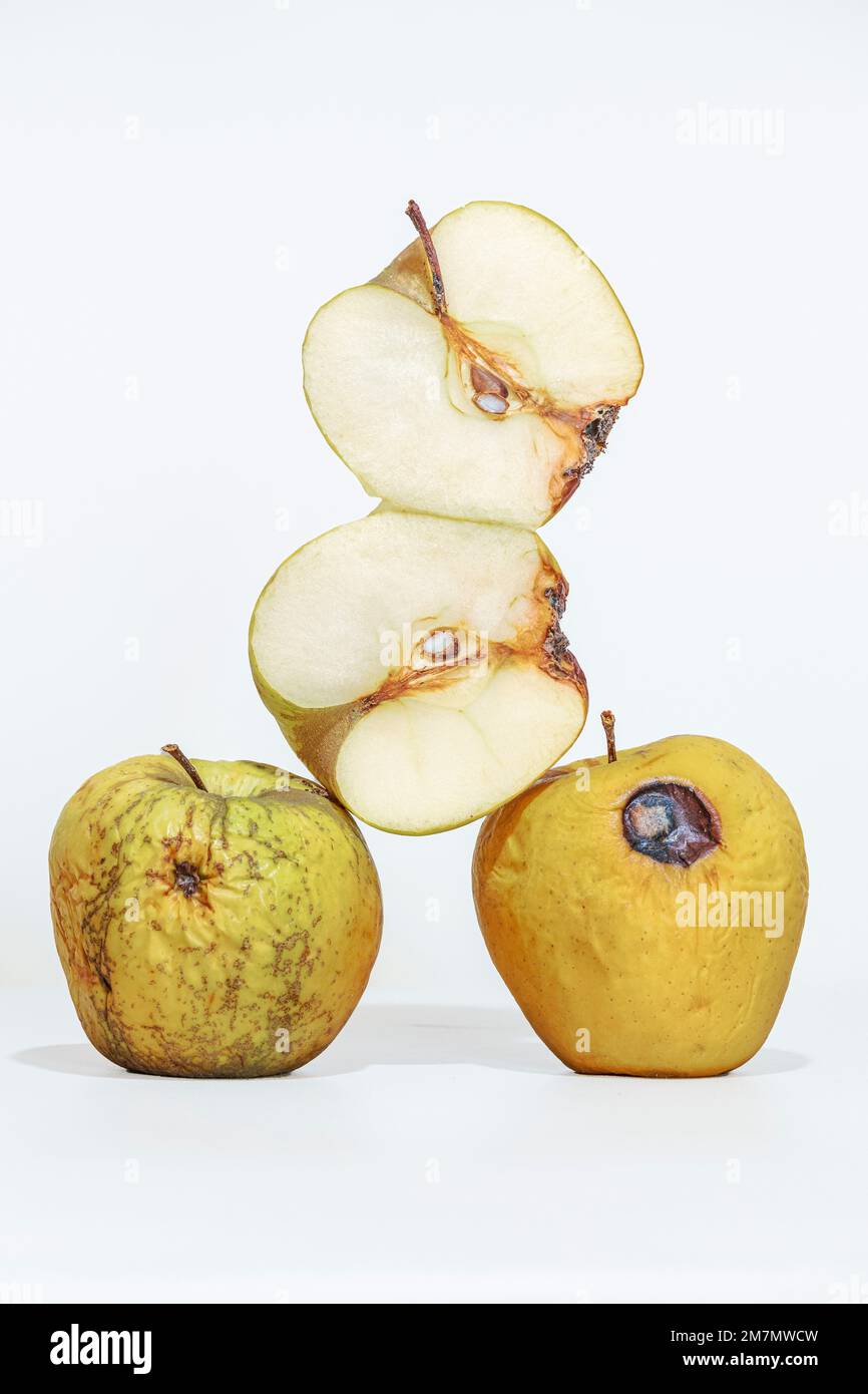 Rotten Apple Cut In Hi res Stock Photography And Images Alamy