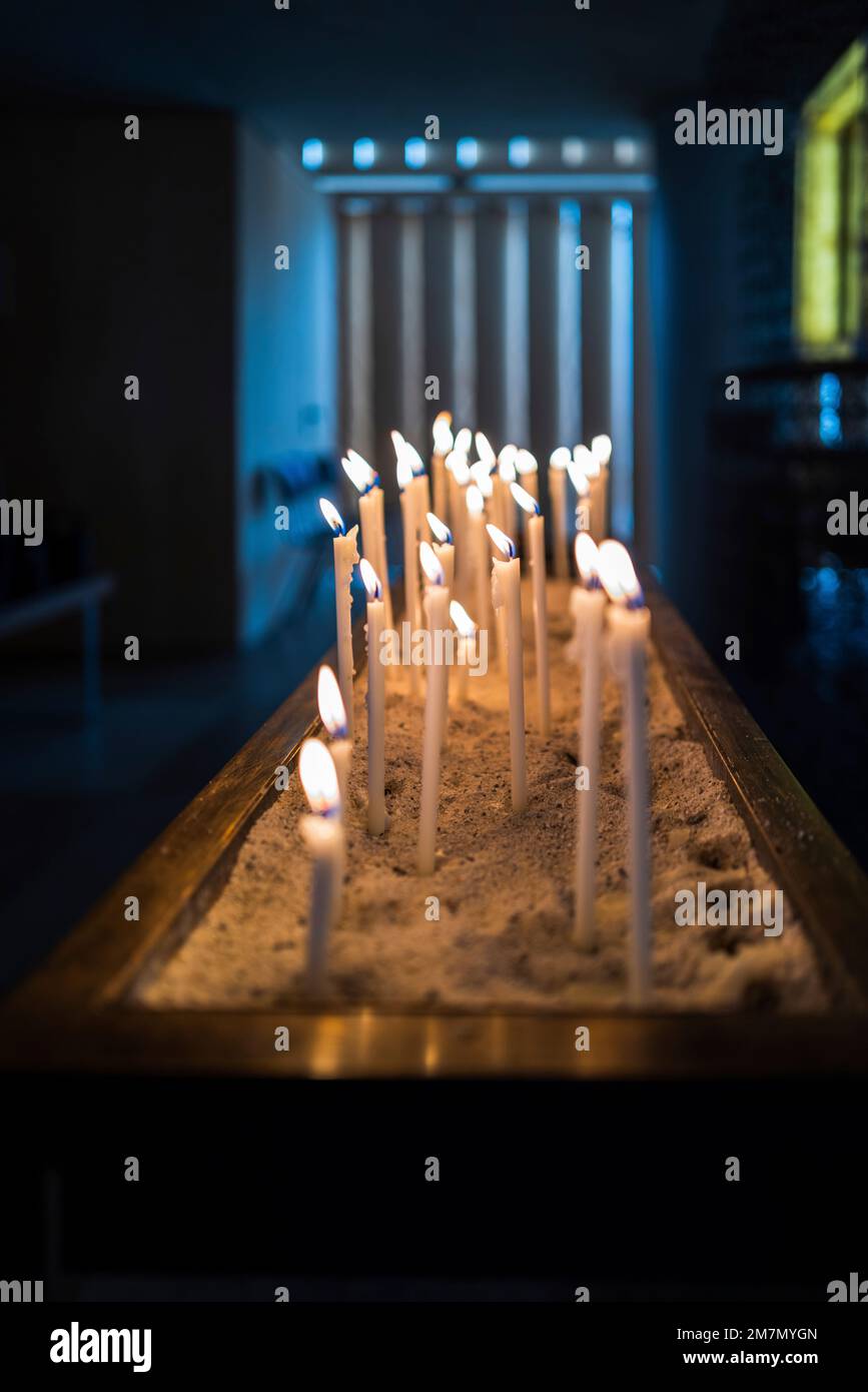 Candles, Church, Commemoration, Christian, faith Stock Photo