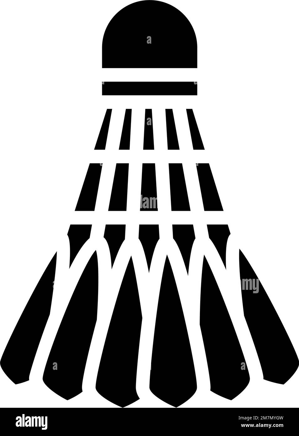 shuttlecock game glyph icon vector illustration Stock Vector Image ...