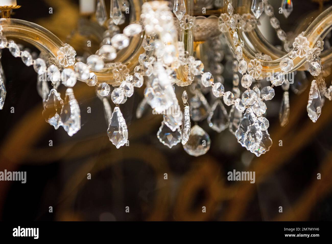 Light, crystal chandelier, decor, detail, chandelier Stock Photo - Alamy