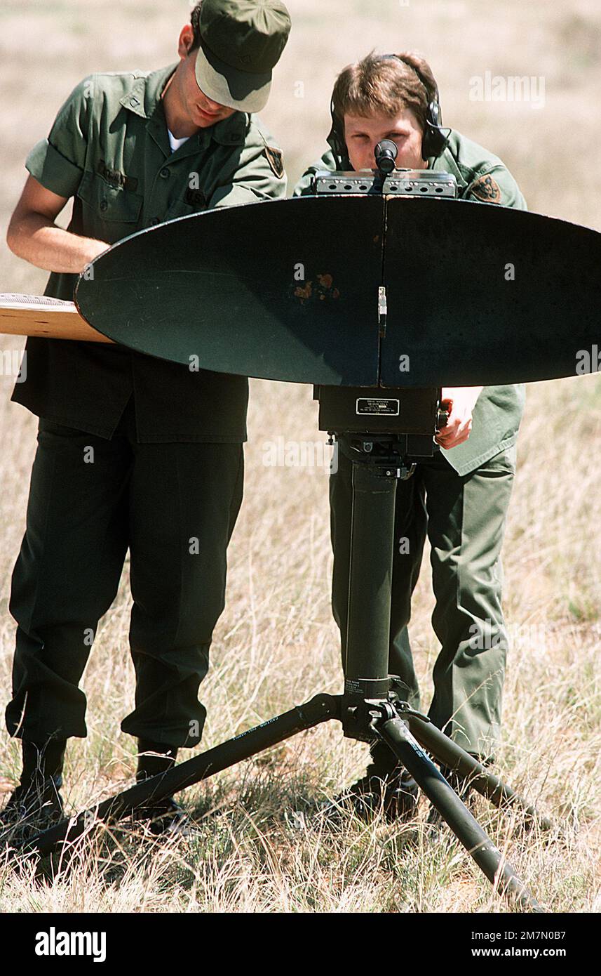 U.S. Army ground radar technicians operate an AN/PPS5 combat