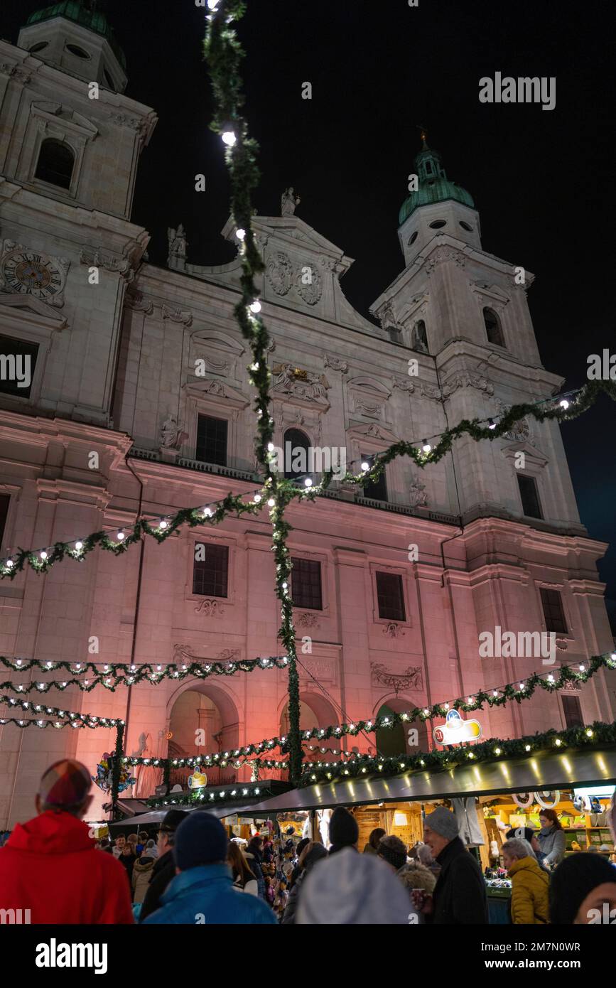 Christmas, Advent, Christkindlmarkt, festive, Salzburg Stock Photo