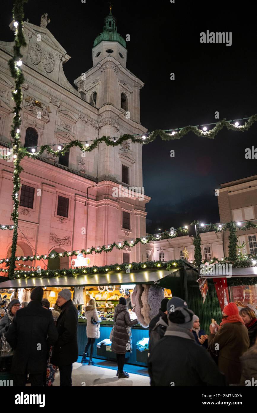 Christmas, Advent, Christkindlmarkt, festive, Salzburg Stock Photo