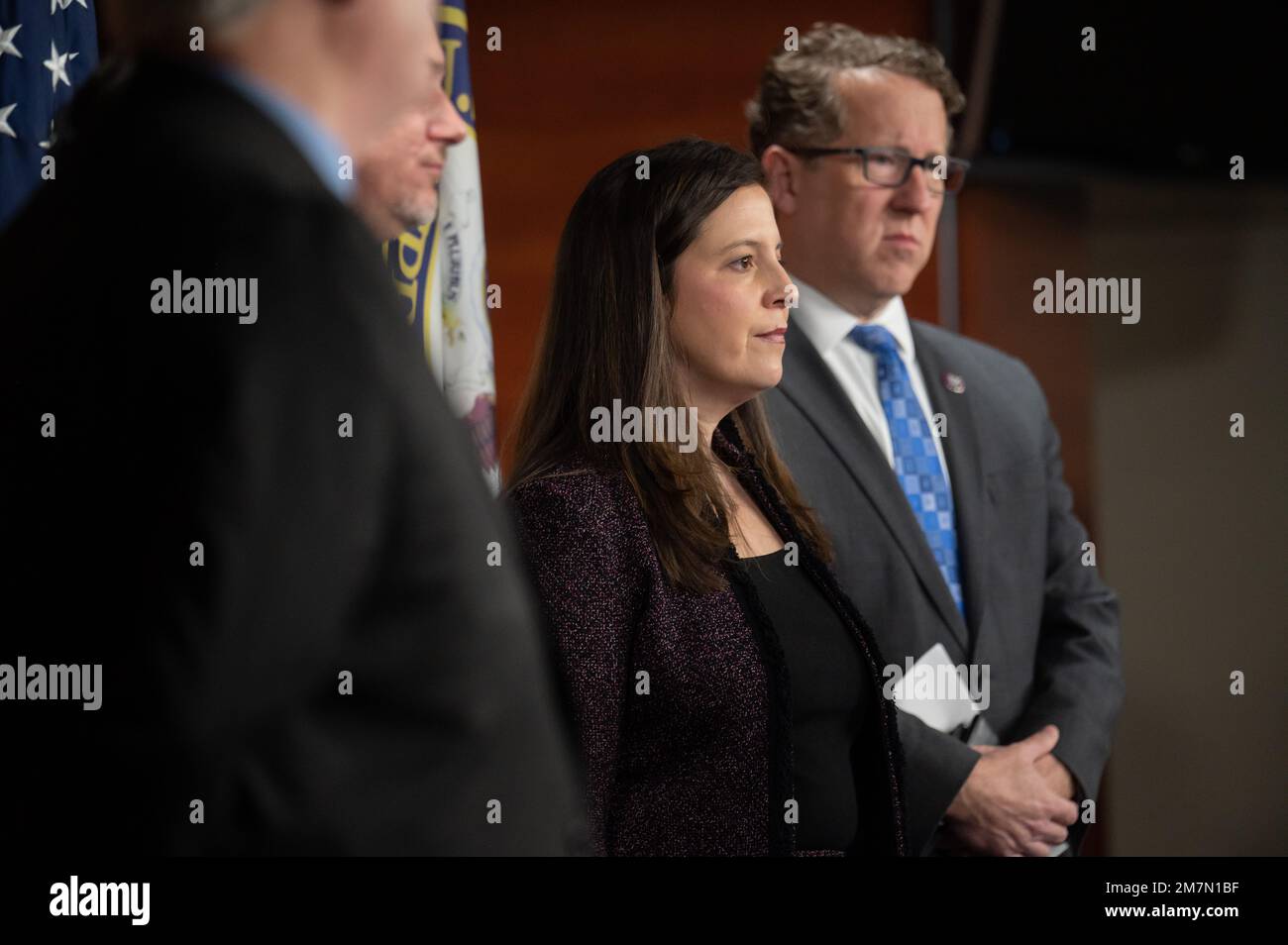 House Republican Conference Chair Elise Stefanik, R-NY., is seen during a House GOP Leadership press conference in the second week of the 118th Congress at the US Capitol in Washington, DC, on Tuesday, January 10, 2023. (Photo by Craig Hudson/Sipa USA) Credit: Sipa USA/Alamy Live News Stock Photo