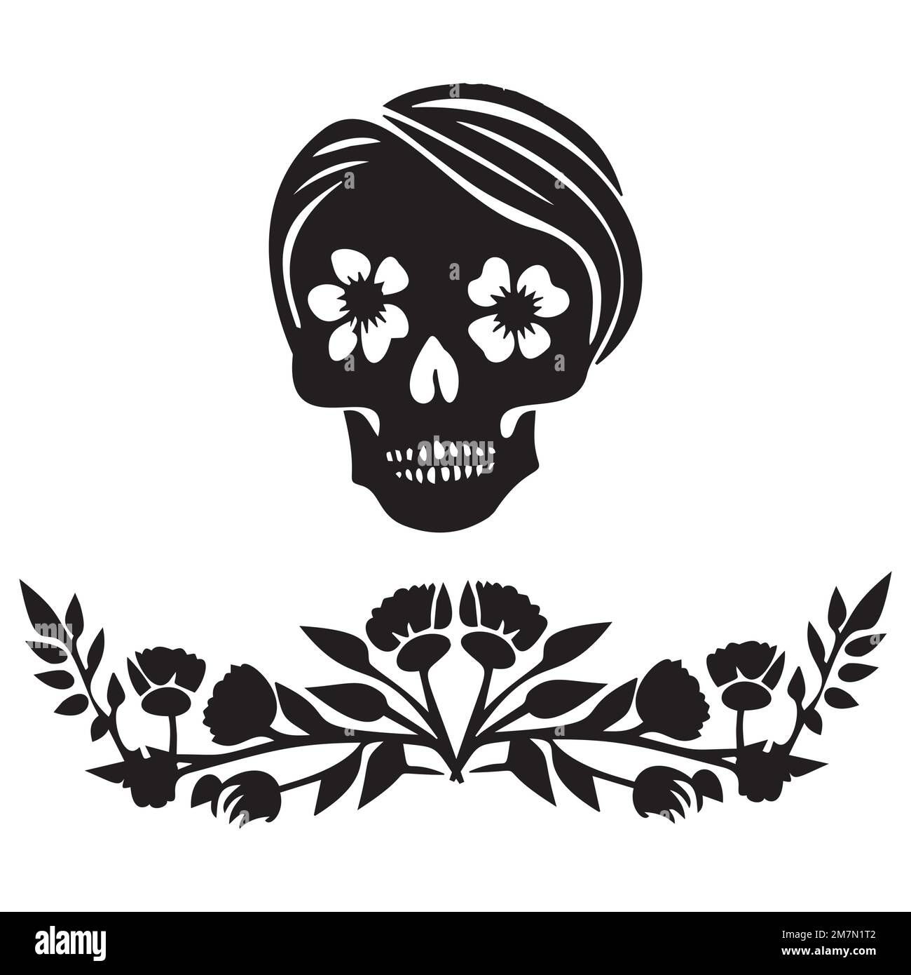 Skull tattoo stencil Black and White Stock Photos & Images - Alamy skull-tattoo-stencil-black-and-white-stock-photos-images-alamy