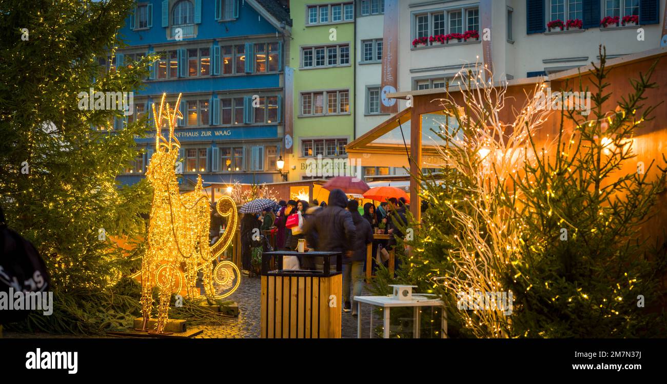 Switzerland Zurich Christmas Market At M nsterplatz Stock Photo Alamy