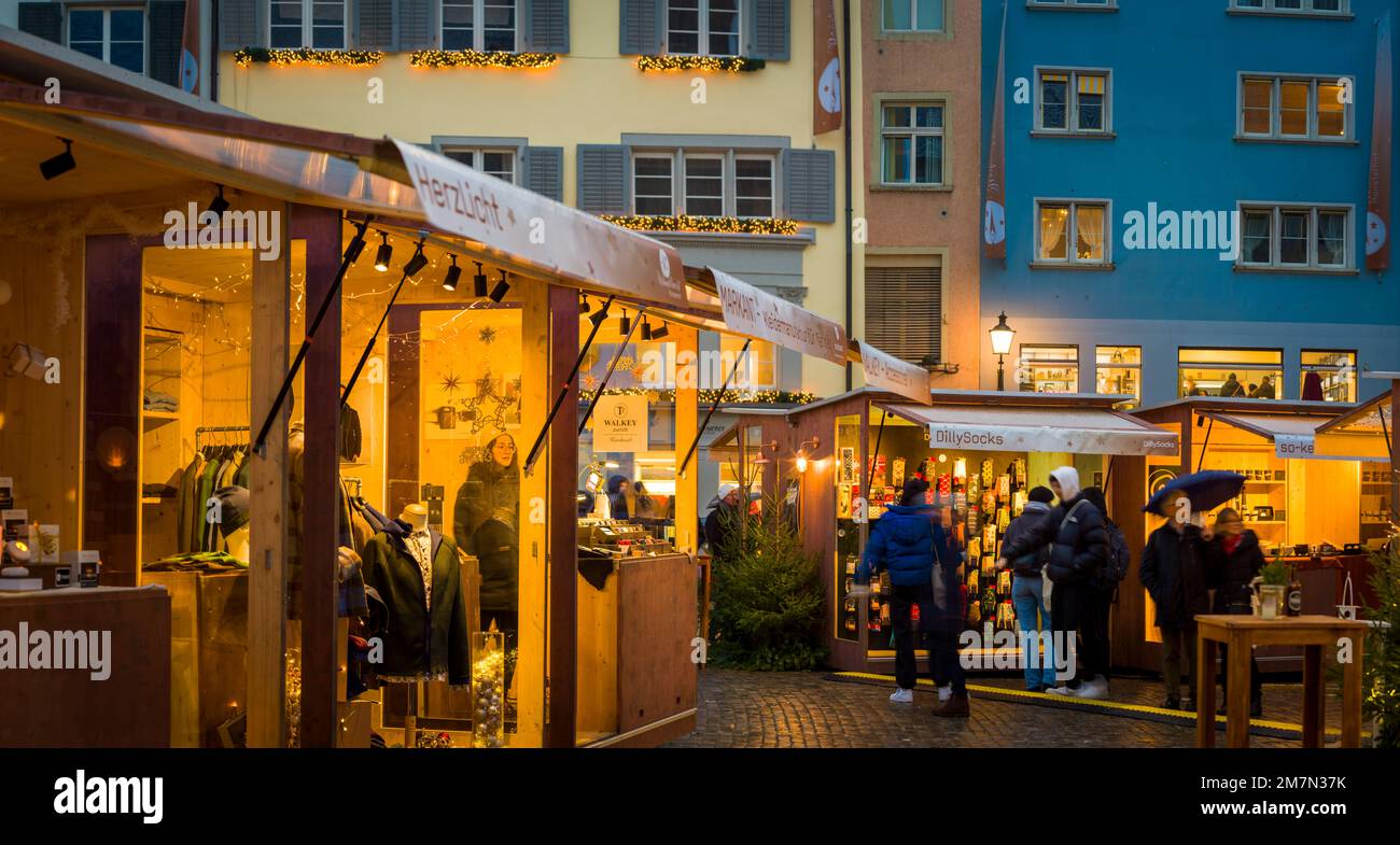 Switzerland Zurich Christmas Market At M nsterplatz Stock Photo Alamy