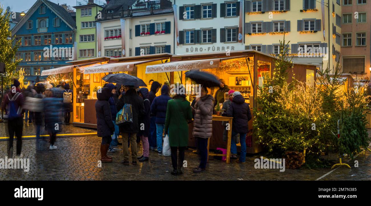 Switzerland Zurich Christmas Market At M nsterplatz Stock Photo Alamy