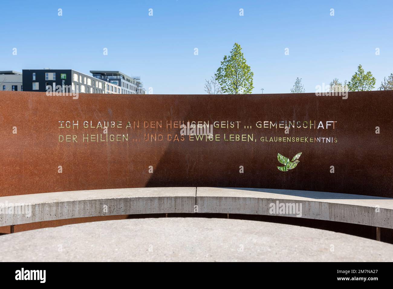Germany, BadenWuerttemberg, Karlsruhe, "Garden of Religions" in the