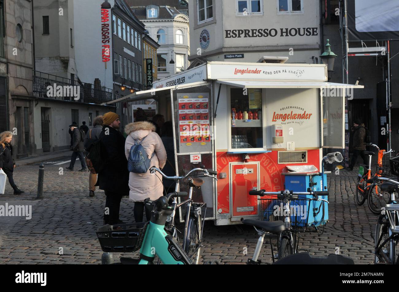 Copenhagen /Denmark/15 March 2023/ Louis Vuittons store and shopper with louis  Vuittons bag on stroeget in danish capital.. (Photo.Francis Joseph  Dean/Dean Pictures Stock Photo - Alamy