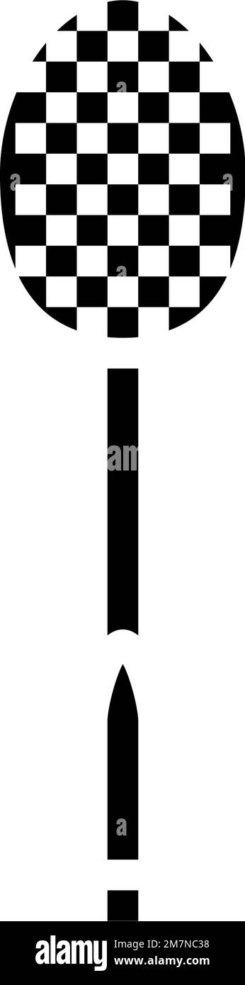 racket badminton glyph icon vector illustration Stock Vector Image ...