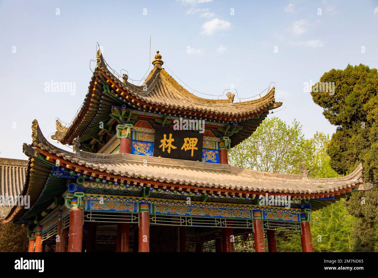 Beilin Museum, Foerest of Steles, Stele Museum, Xian, Shaanxi Province, China Headline:Beilin Museum, Foerest of Steles, Stele Museum, Xian, Shaanxi P Stock Photo