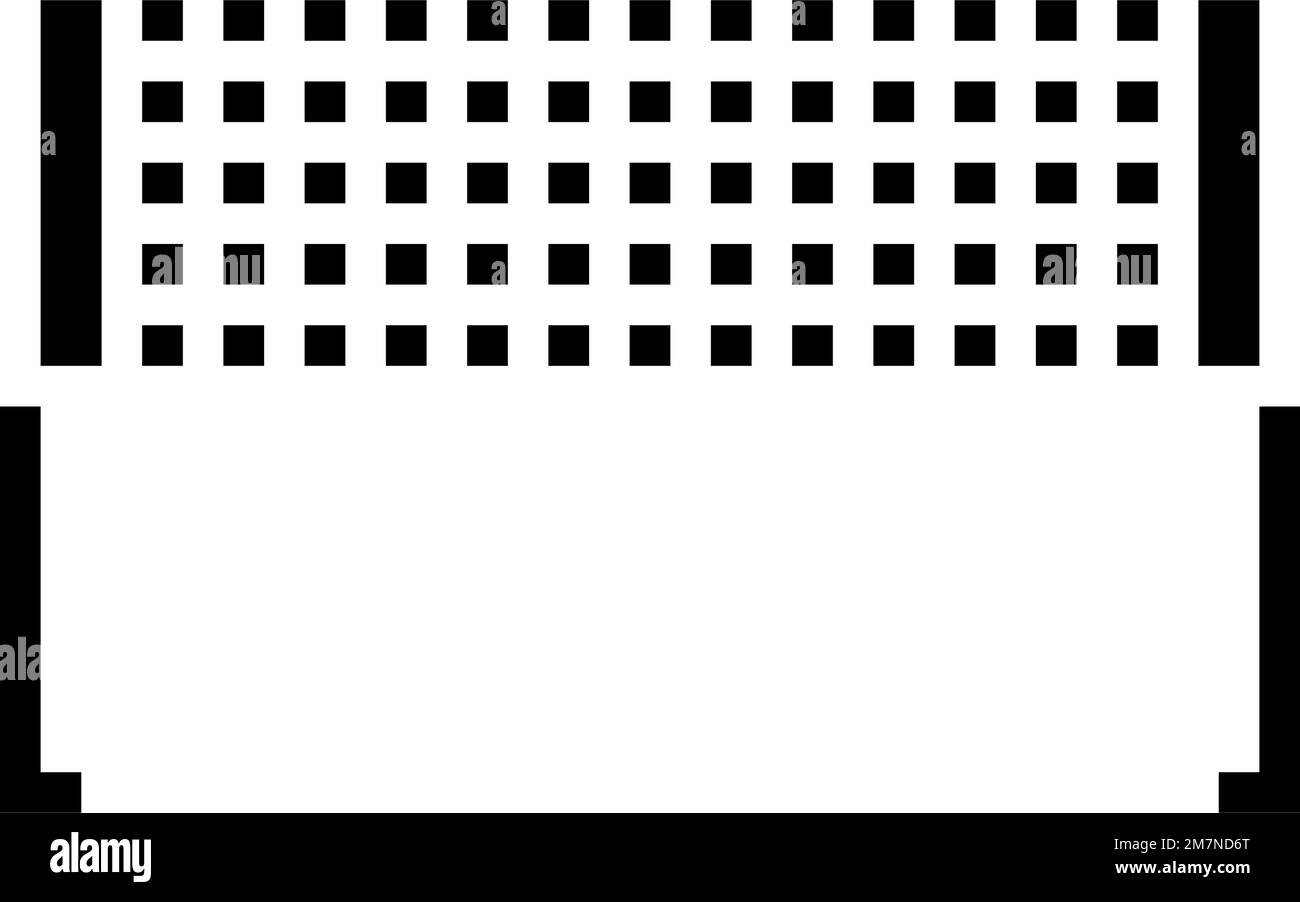 badminton net glyph icon vector illustration Stock Vector Image & Art