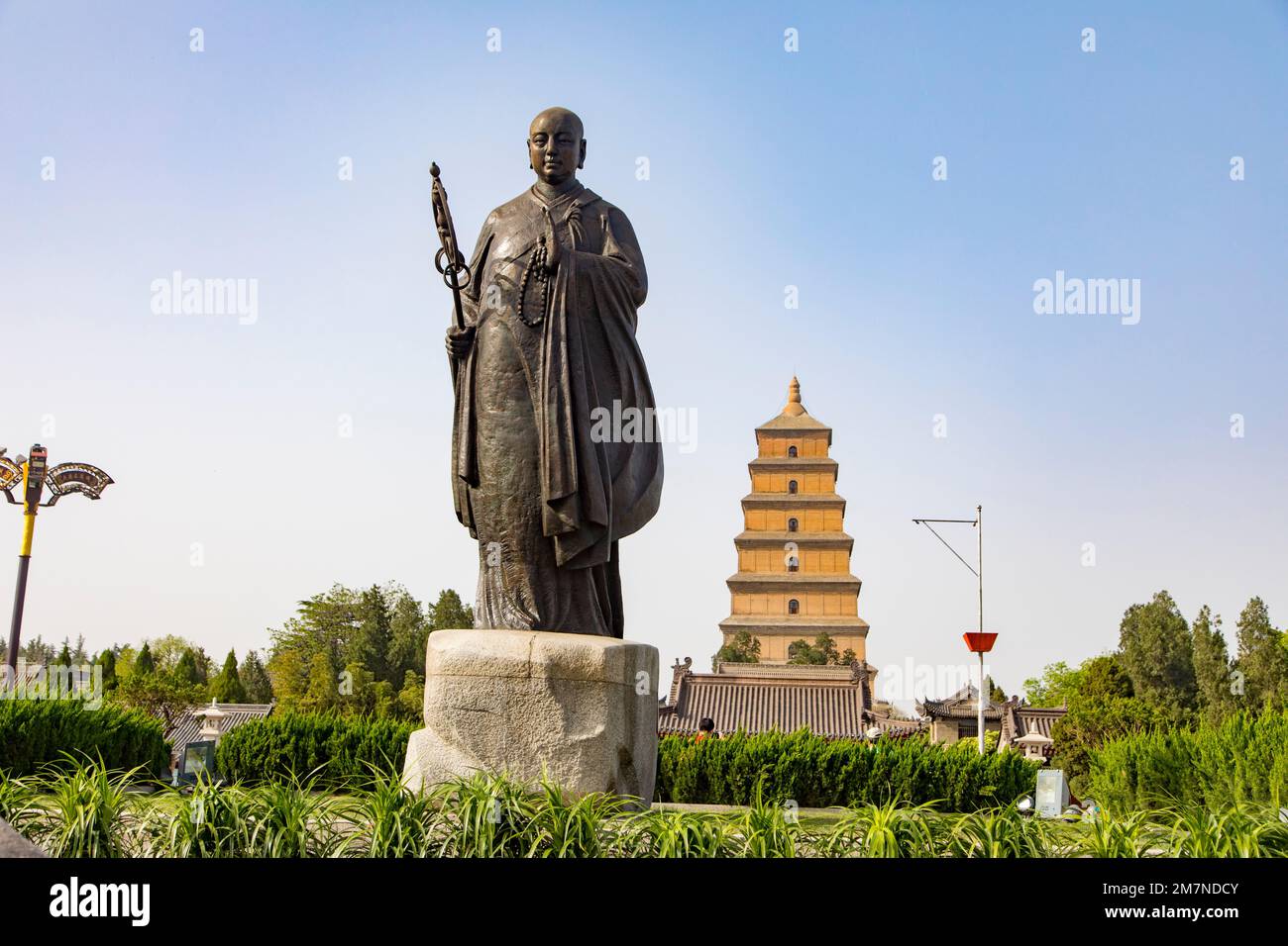 Wild Goose Pagoda, 652, Tang Dynasty, Xian, Shaanxi Province, China Stock Photo