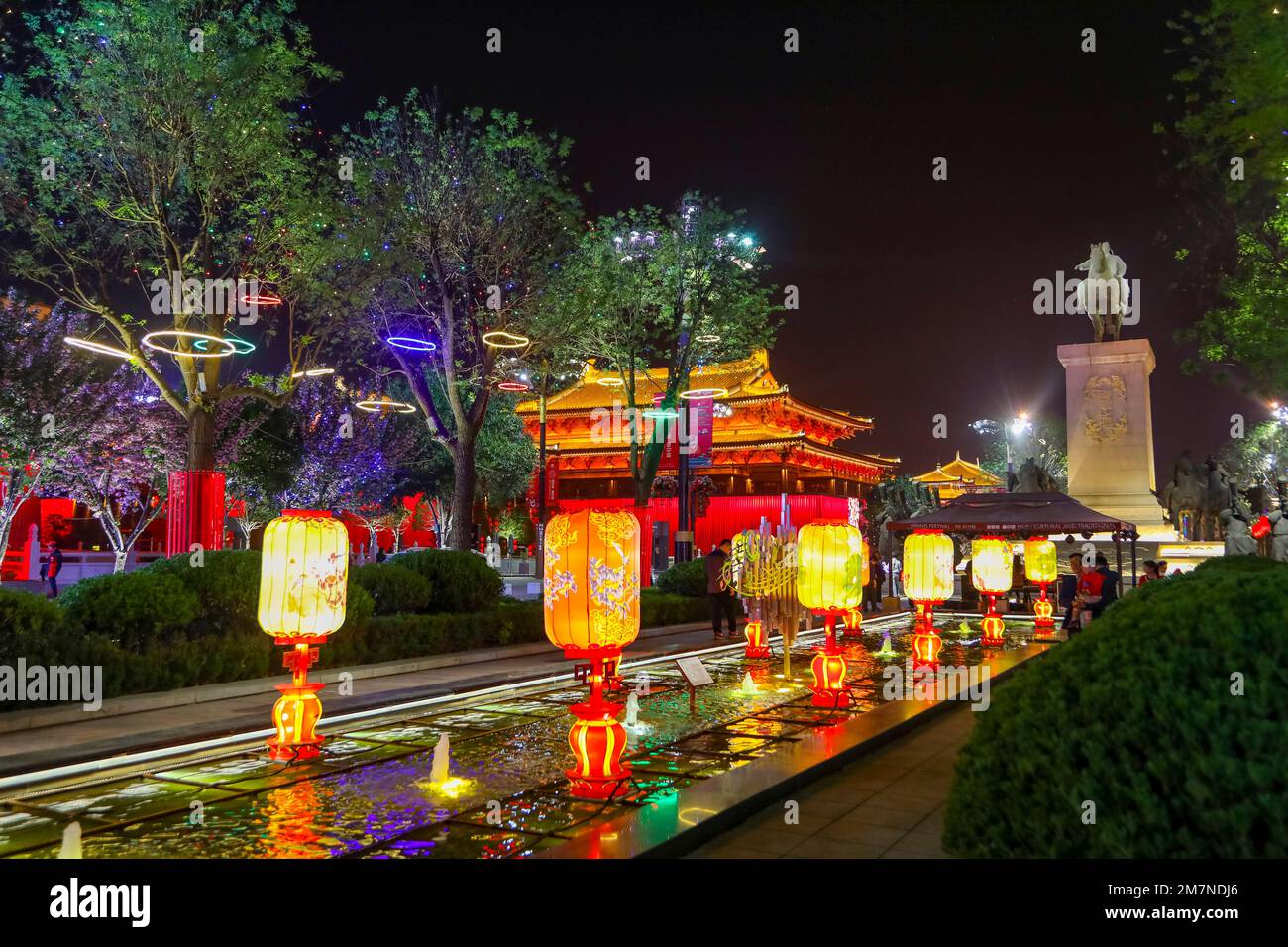 Kaiyuan Square, Yannan Road, Xian, Shaanxi Province, China Stock Photo