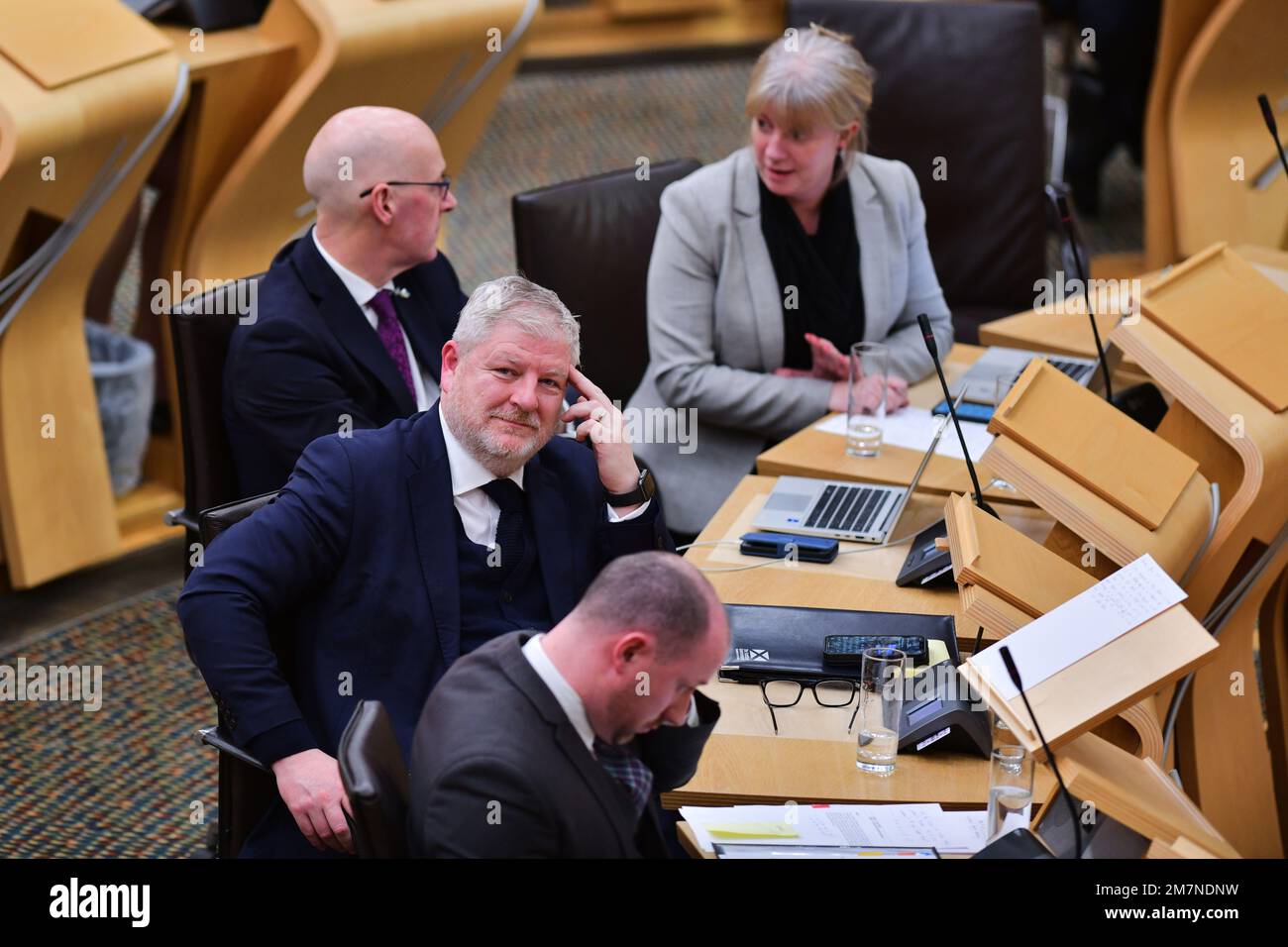 Edinburgh Scotland, UK 10 January 2023. Angus Robertson at the Scottish Parliament. credit sst/alamy live news Stock Photo