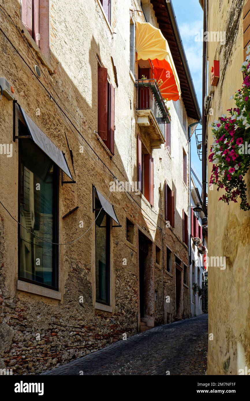 A picturesque alley in the northern Italian town of Asolo Stock Photo