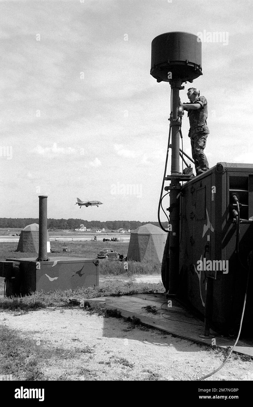 SGT Rex Ely makes adjustments for the true north reading on a TRN29