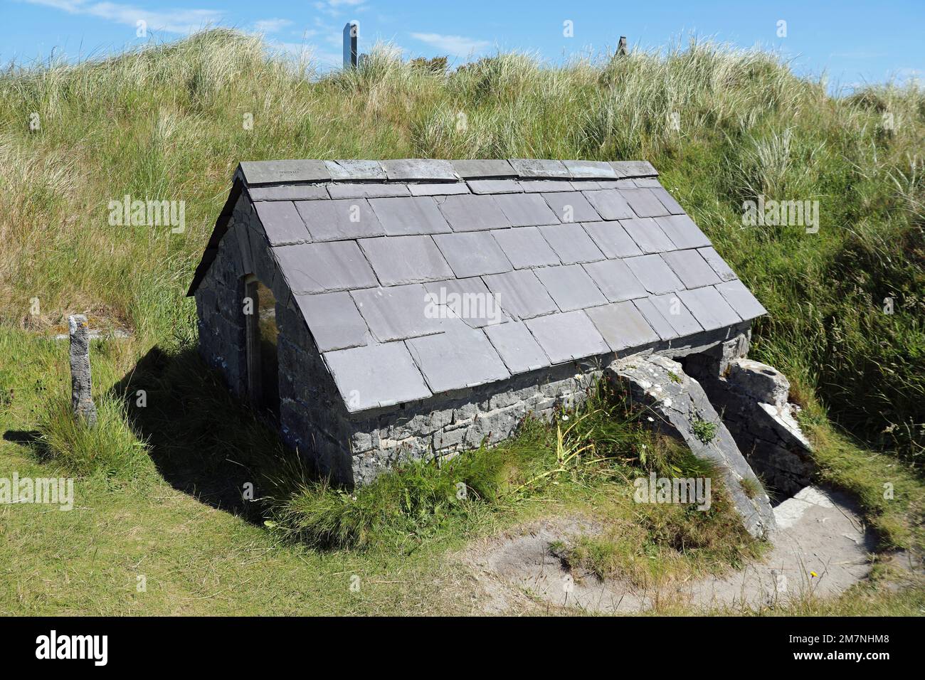 Burial place of Saint Caomhan on the island of Inis Oirr in Galway Bay Stock Photo