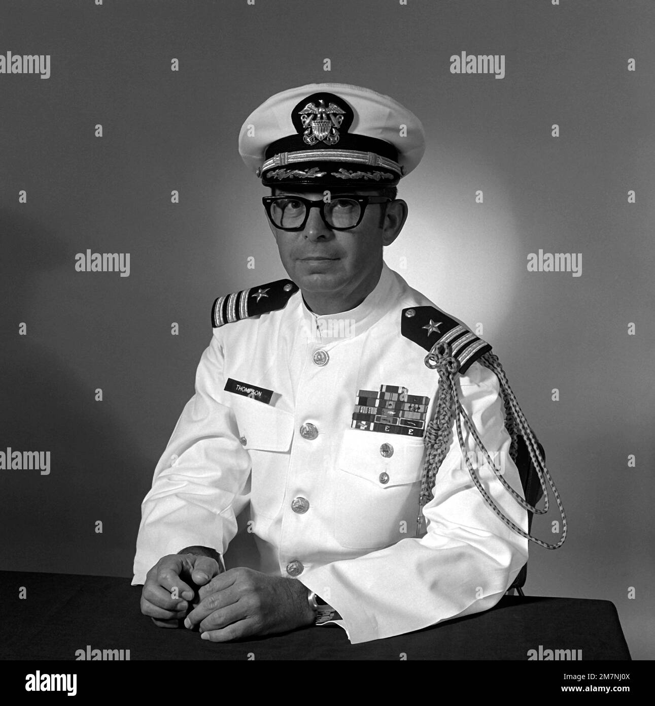 CDR Donald R. Thompson, USNR (covered). Country: Unknown Stock Photo