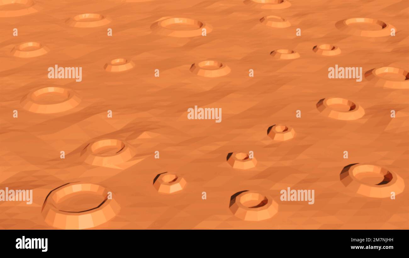 3d Alien planet surface with craters Stock Vector Image & Art - Alamy