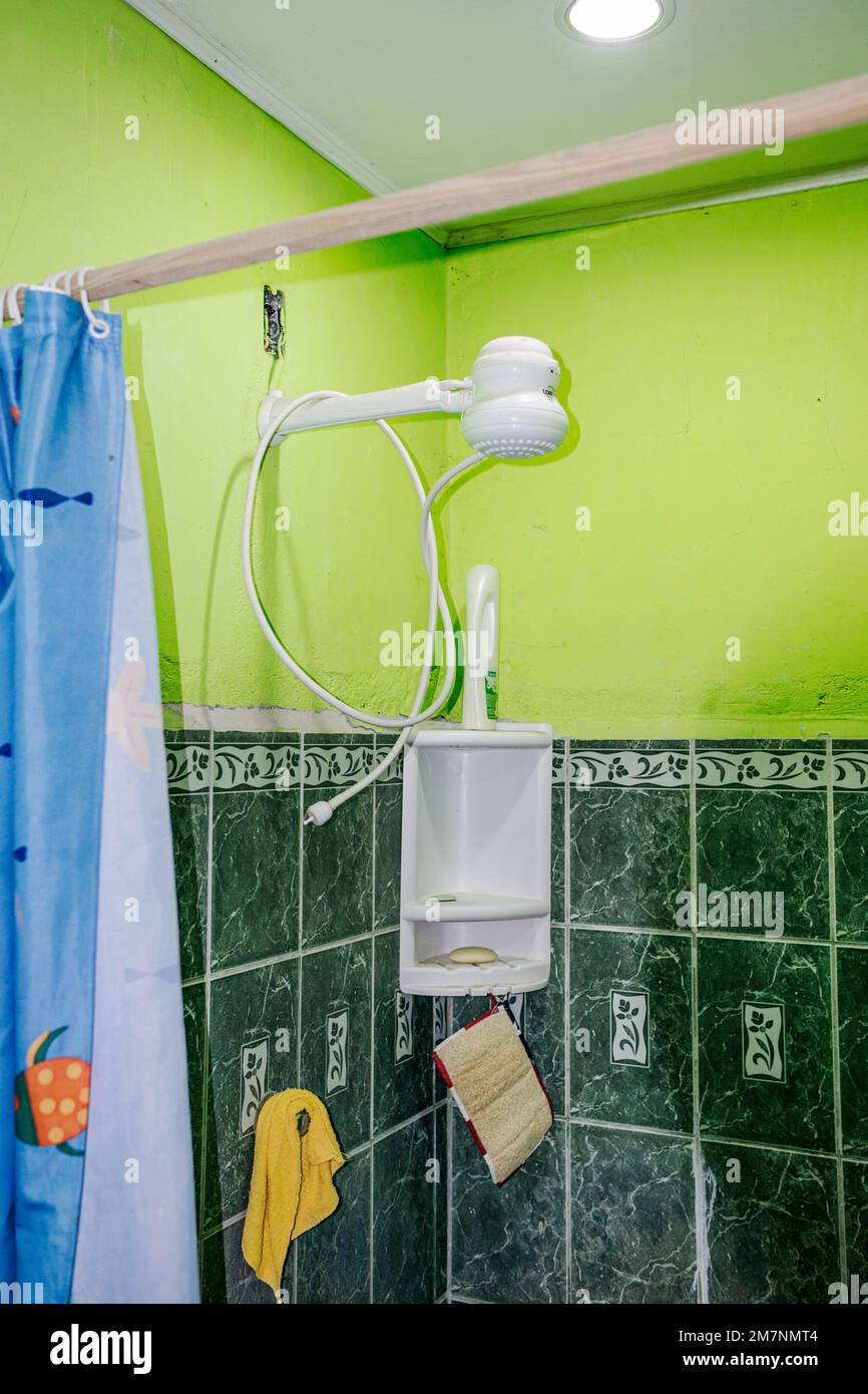 Classic electric shower in Nicaragua, colloquially called a gringo