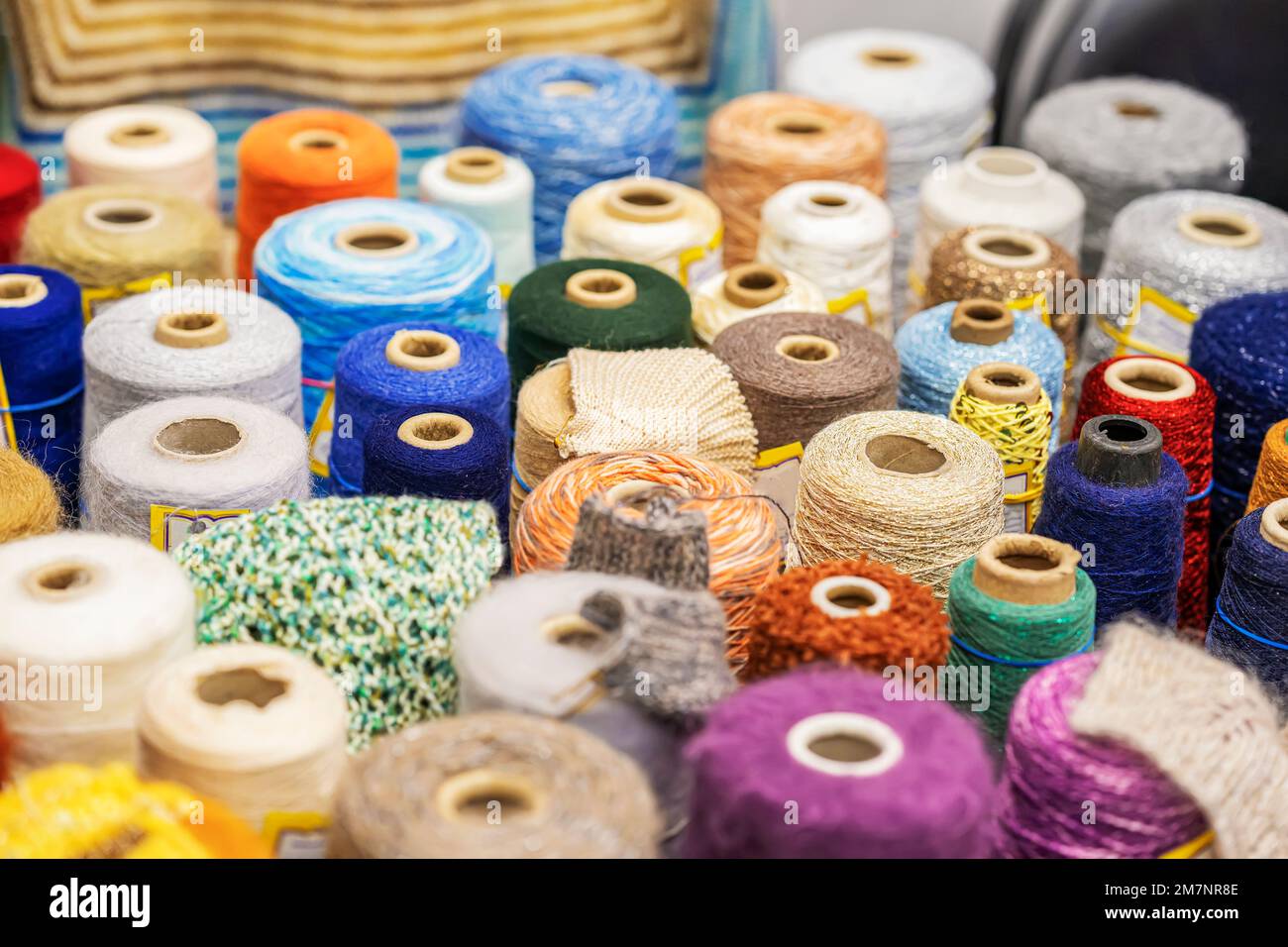 Embroidery yarn bobbins stock image. Image of textile - 4772991