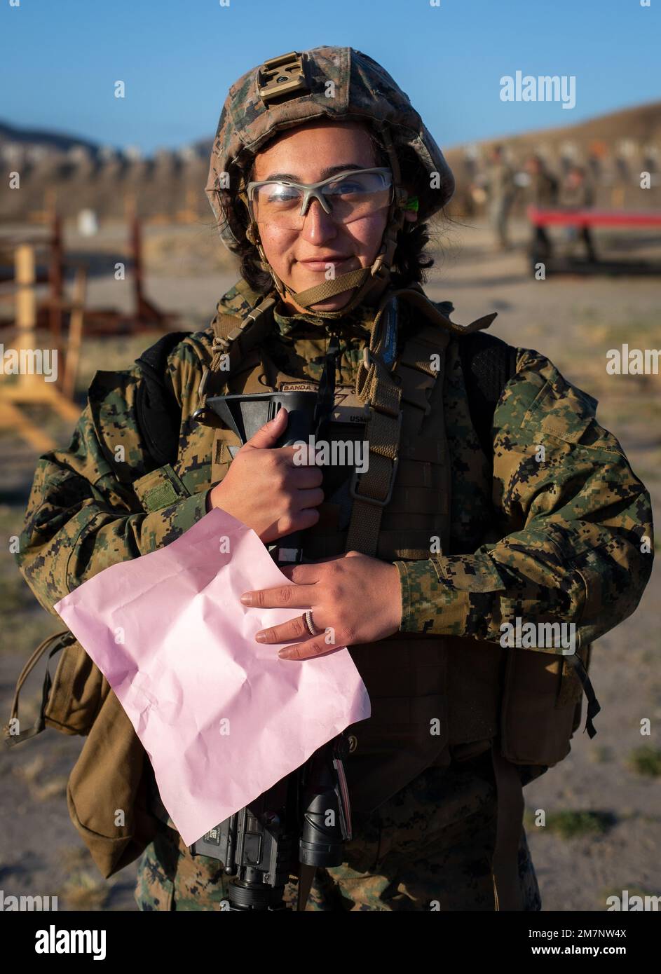 U.S. Marine Cpl. Magdalena Banda, a transmission system operator with