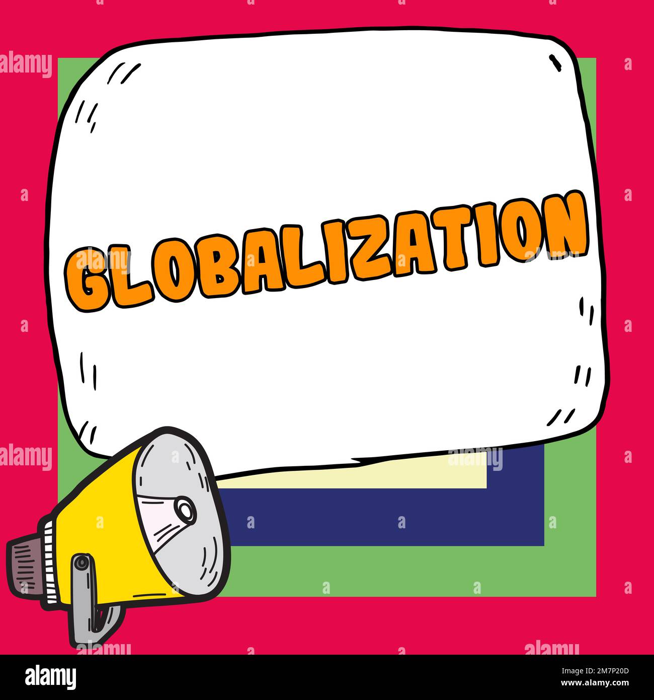 Hand writing sign Globalization. Internet Concept development of an ...
