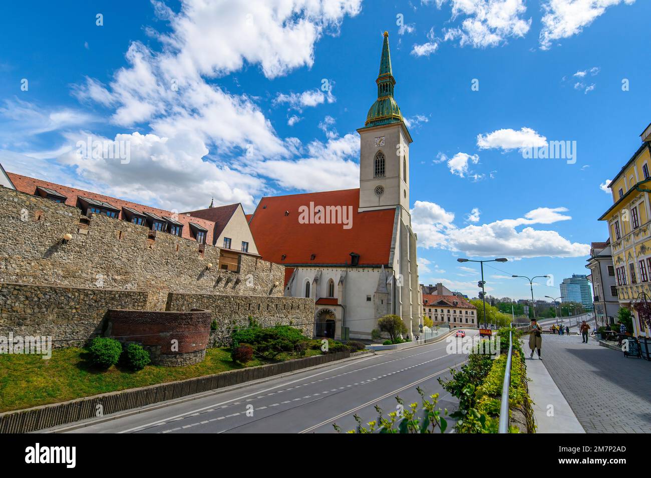 St. Martin's Cathedral in Bratislava, Slovakia. 13th-century Gothic Romanesque Catholic cathedral Stock Photo