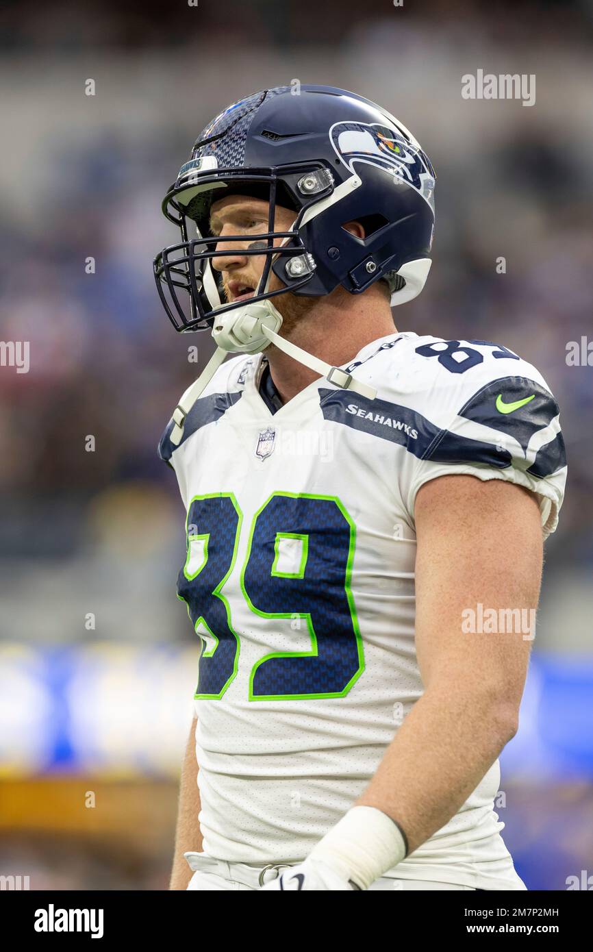 Seattle Seahawks tight end Will Dissly (89) against the Los Angeles Rams in  an NFL football game, Sunday, Dec. 4, 2022, in Inglewood, Calif. Seahawks  won 27-23. (AP Photo/Jeff Lewis Stock Photo - Alamy