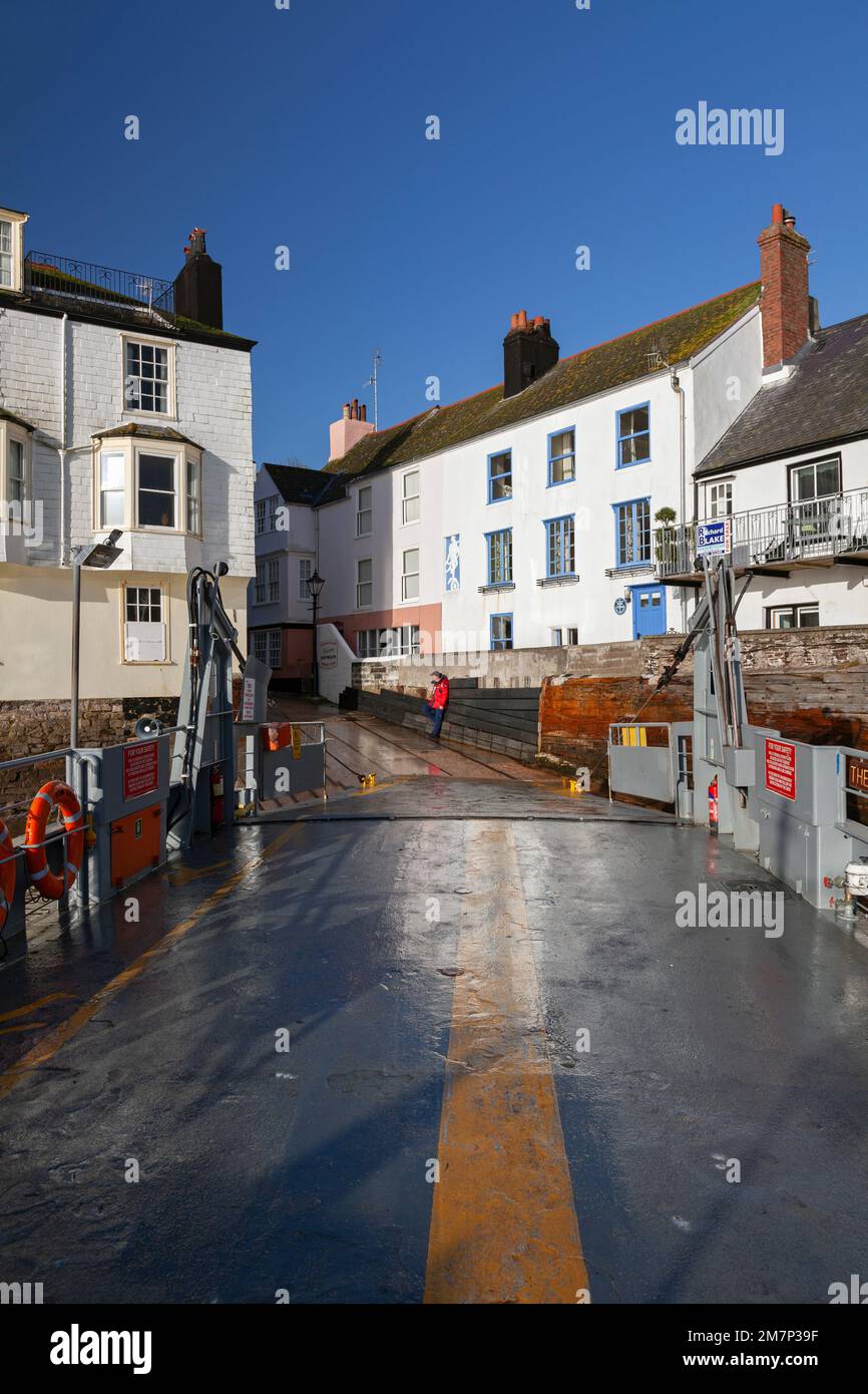 Europe, UK, England, Devon, Dartmouth, The Historic Lower Ferry boarding near Bayard's Cove