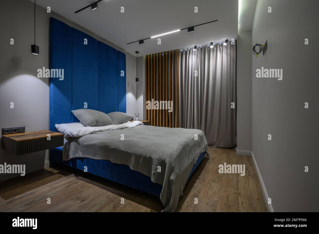 Luxury master bedroom with elegant and modern details Stock Photo - Alamy