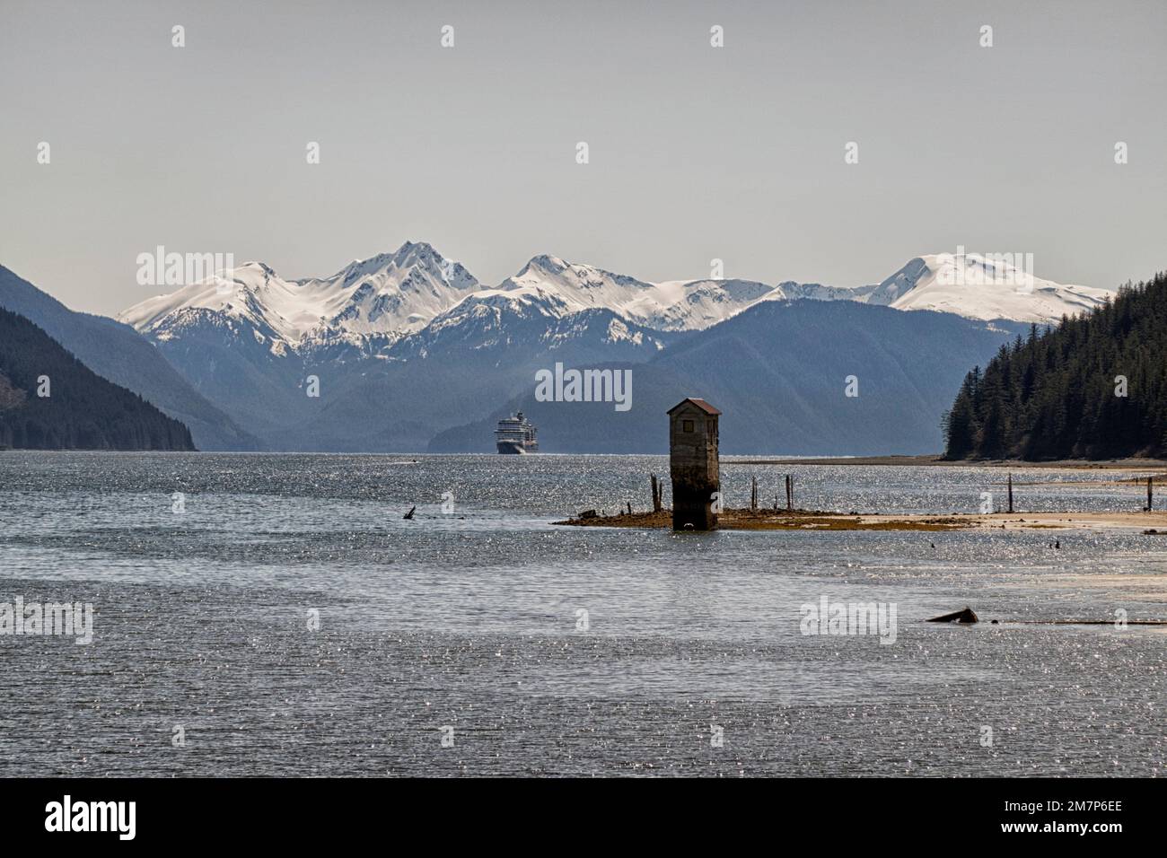 Gastineau Channel and Treadwell Pump house Stock Photo Alamy