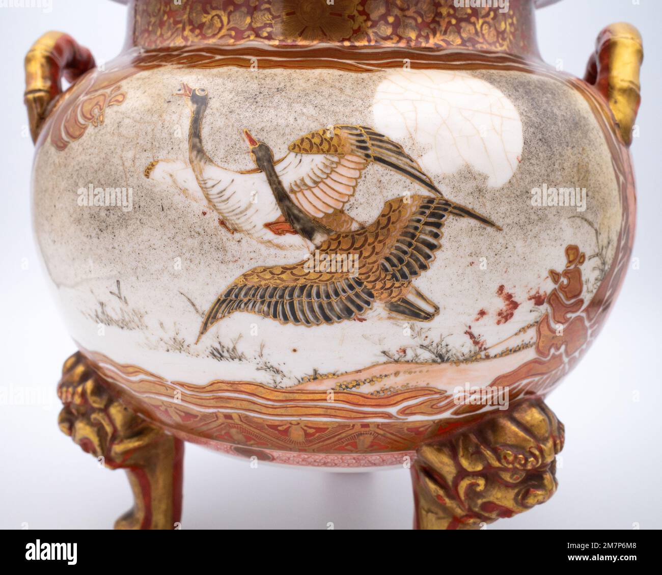 Incense burner, Koro Kutani Porcelain Large Kutani Porcelain Koro