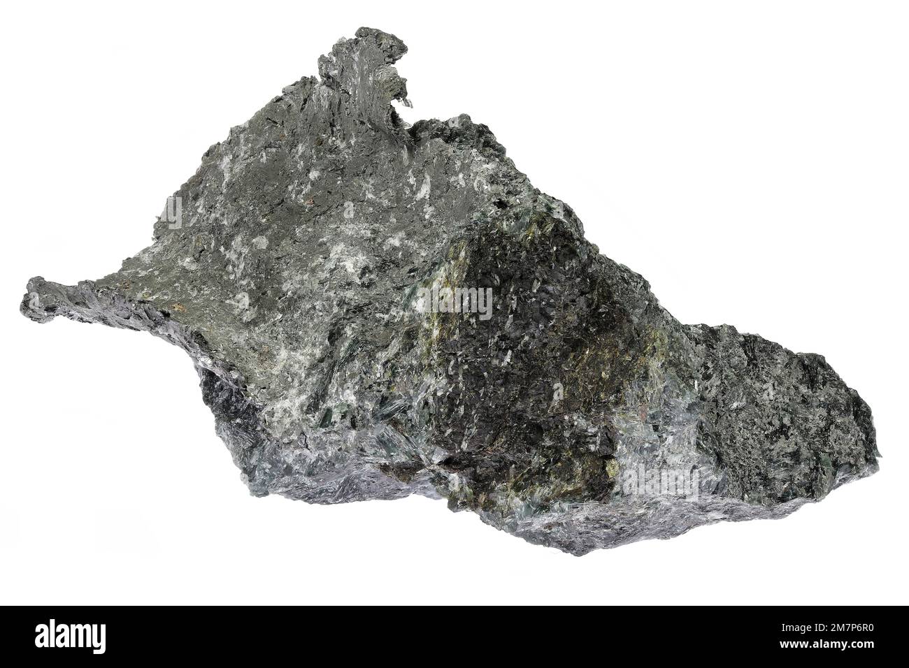 native lead cluster from Garpenberg Mine, Sweden isolated on white background Stock Photo