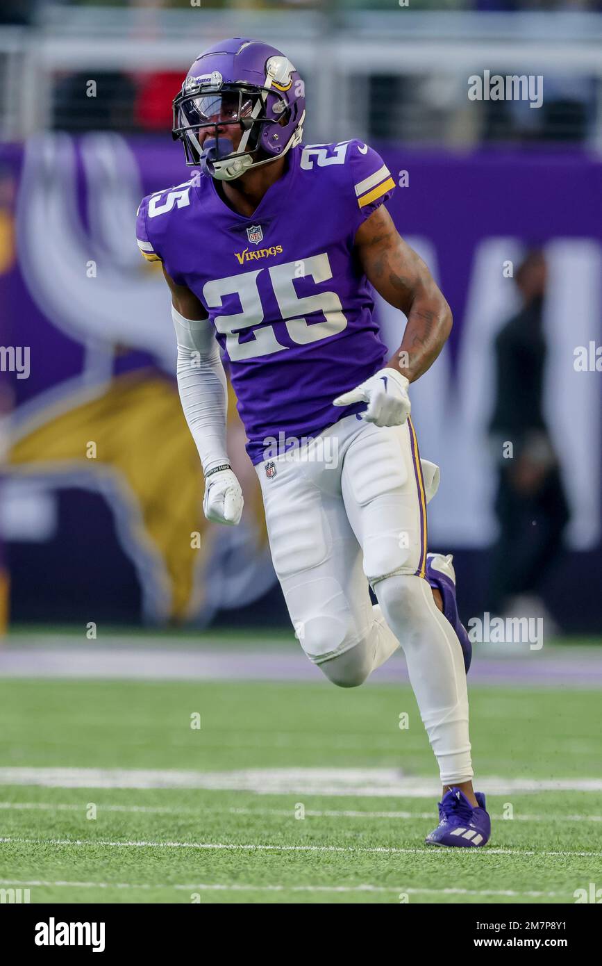 Minnesota Vikings safety Theo Jackson (25) in action against the New York  Jets during the second half of an NFL football game Sunday, Dec. 4, 2022 in  Minneapolis. (AP Photo/Stacy Bengs Stock