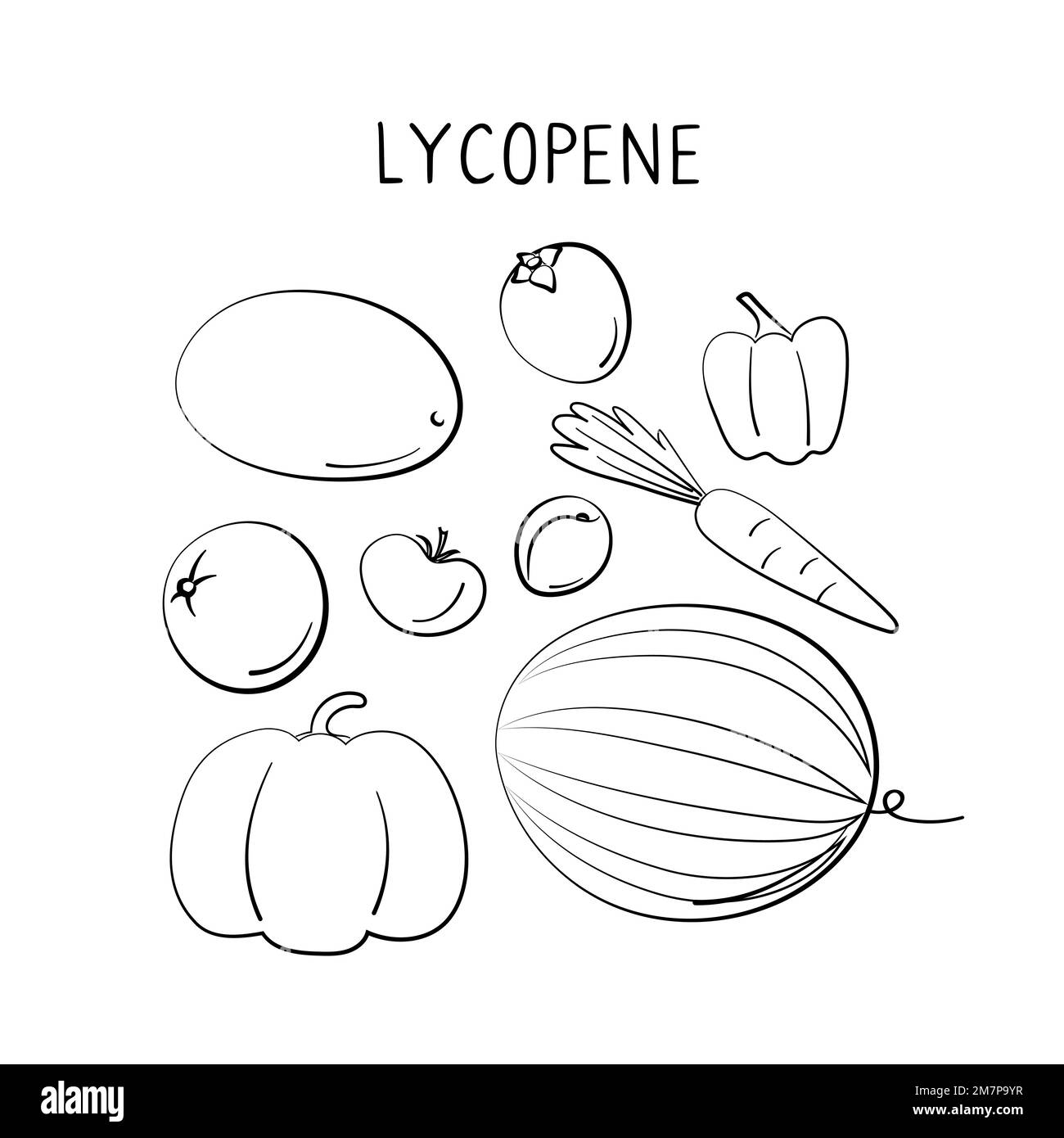 Lycopenecontaining food. Groups of healthy products containing