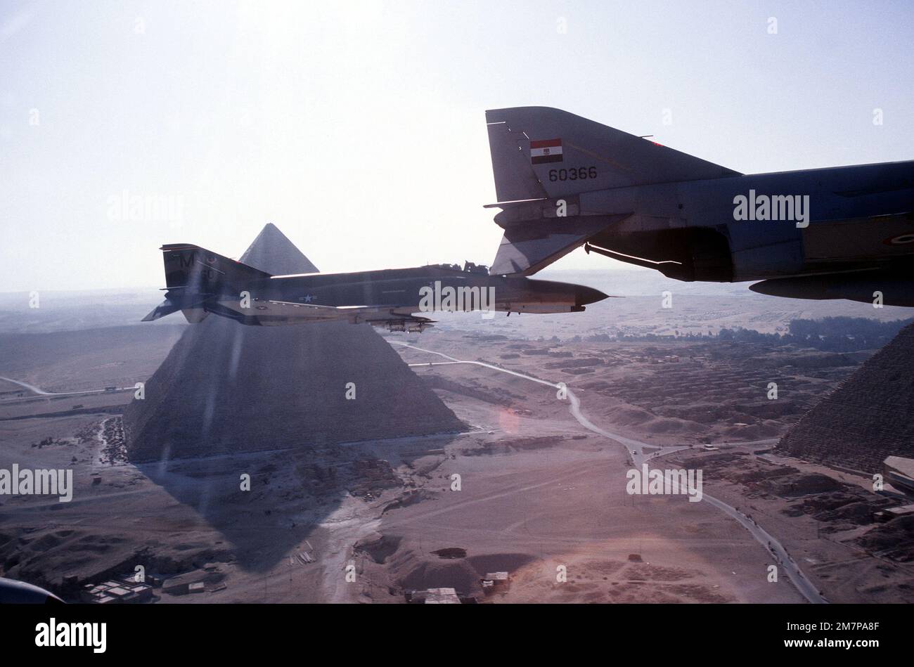 AN air-to-air right side view of a 347th Tactical Fighter Wing F-4E ...