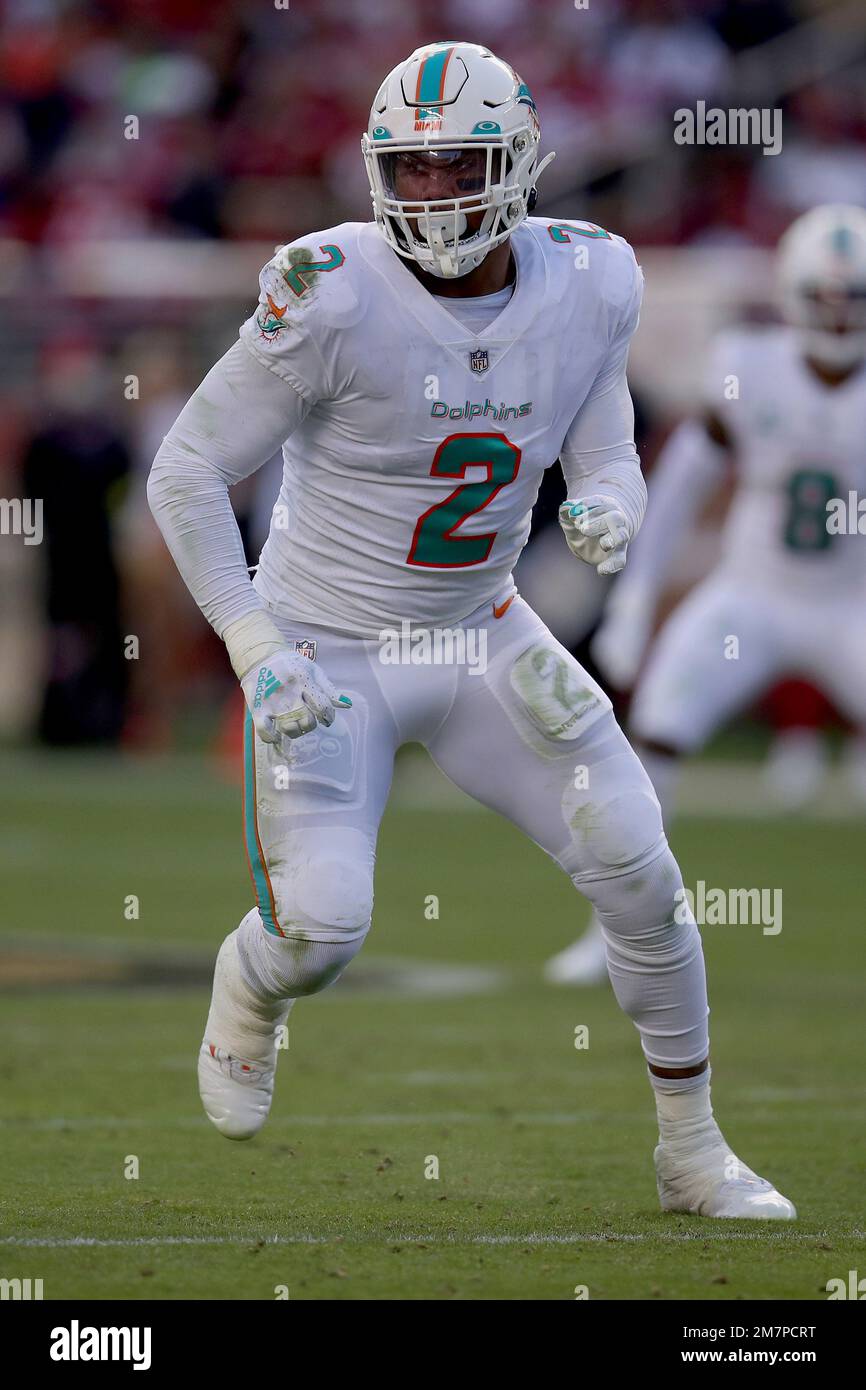Miami Dolphins linebacker Bradley Chubb (2) runs during an NFL football  game against the San Francisco 49ers, Sunday, Dec.4, 2022, in Santa Clara,  Calif. (AP Photo/Scot Tucker Stock Photo - Alamy