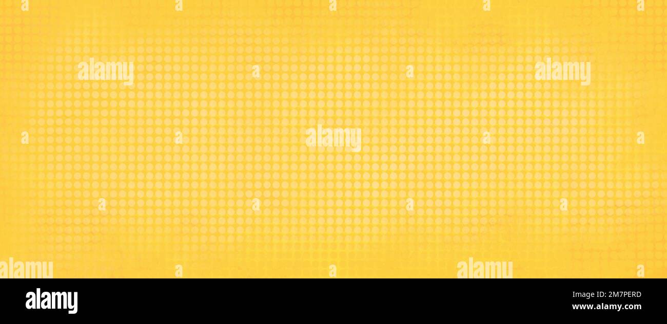 simple, classy background, template, banner or stripe in gold yellow with an even pattern of dots, 4K and slightly lighter in the middle Stock Photo