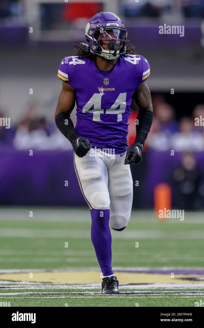 Minnesota Vikings safety Josh Metellus (44) in action against the New York  Jets during the second half of an NFL football game Sunday, Dec. 4, 2022 in  Minneapolis. (AP Photo/Stacy Bengs Stock