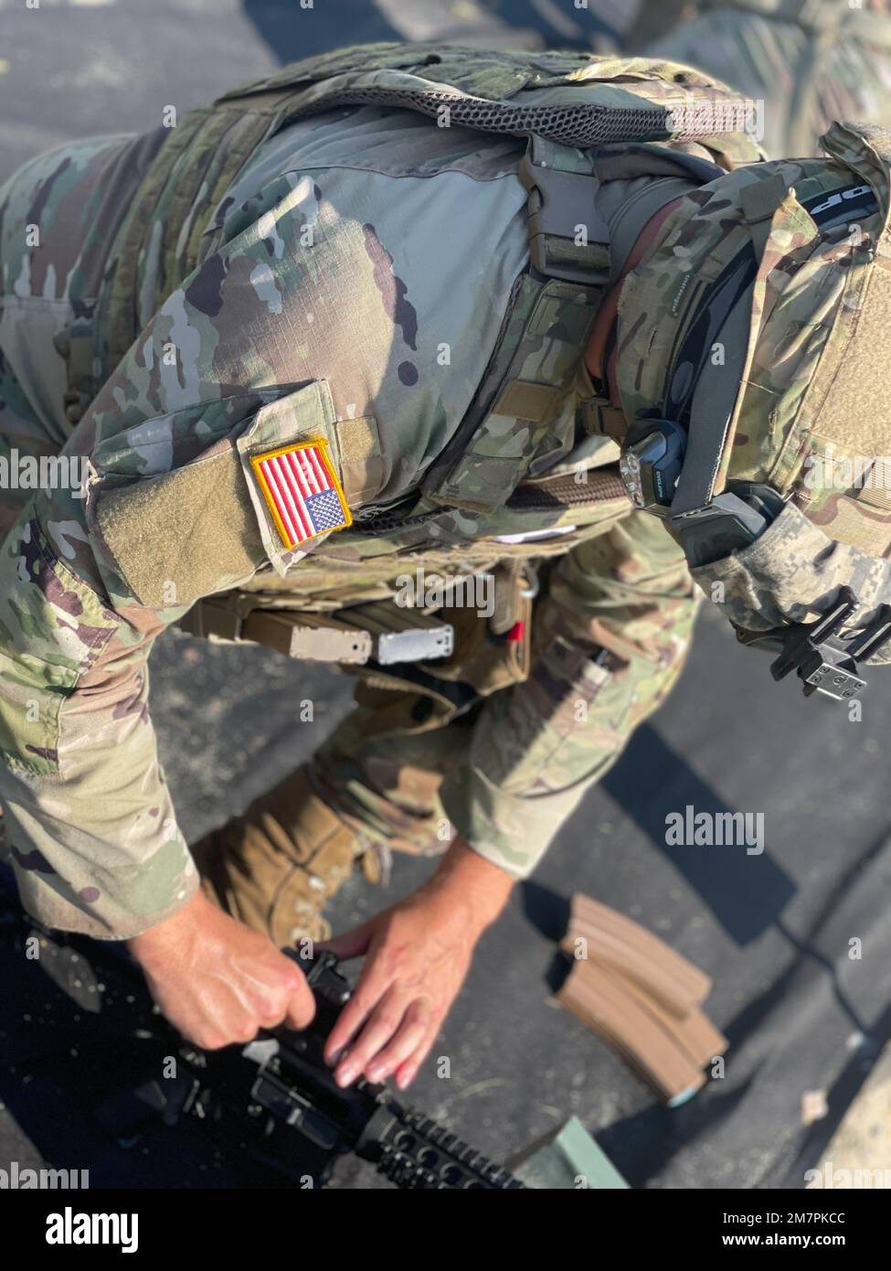 Members of the Louisiana National Guard's 926th Sapper Company zero