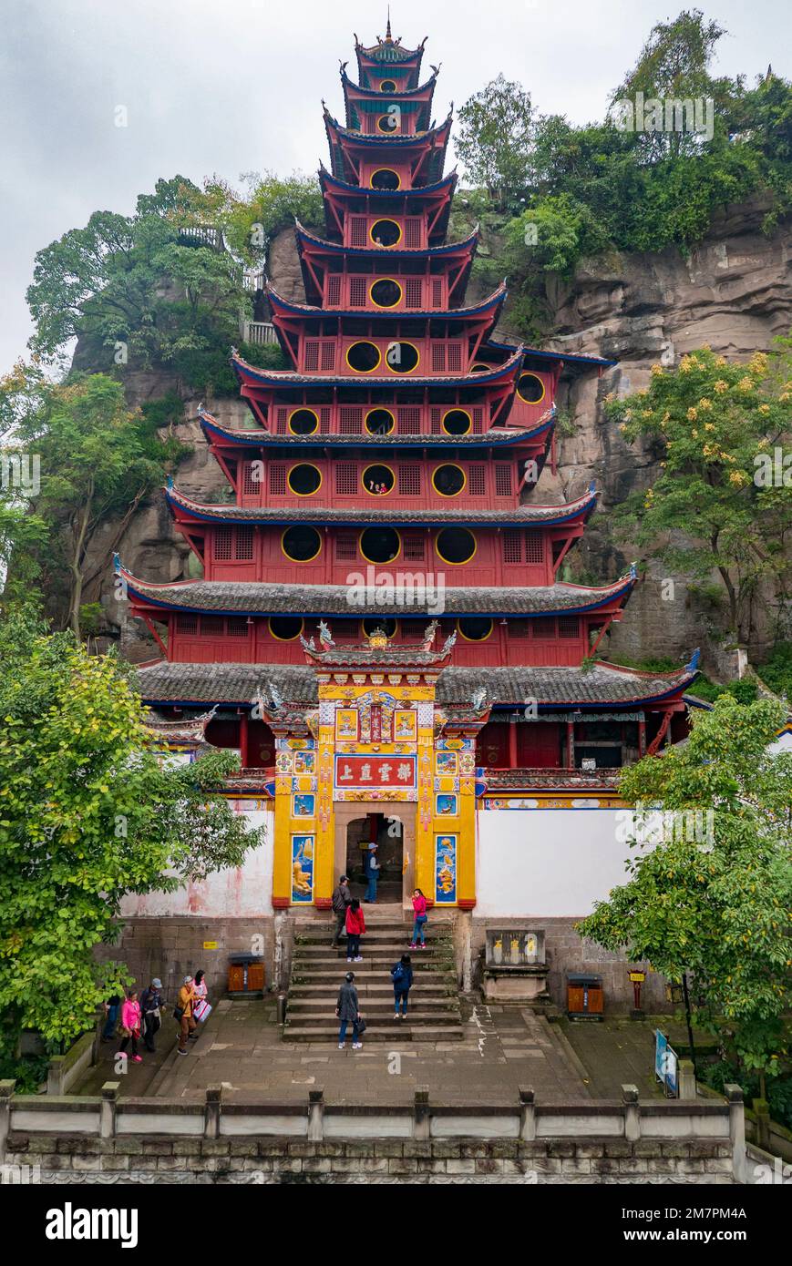 Shibaozhai Temple, Yangtze River, Zhongxian, Chongqing, China Stock Photo