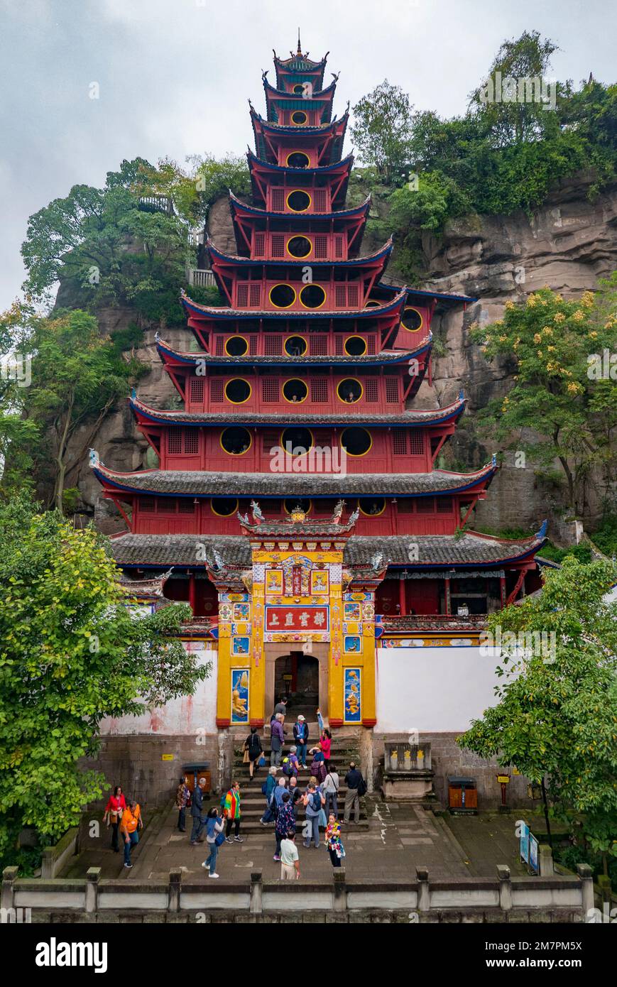 Shibaozhai Temple, Yangtze River, Zhongxian, Chongqing, China Stock Photo