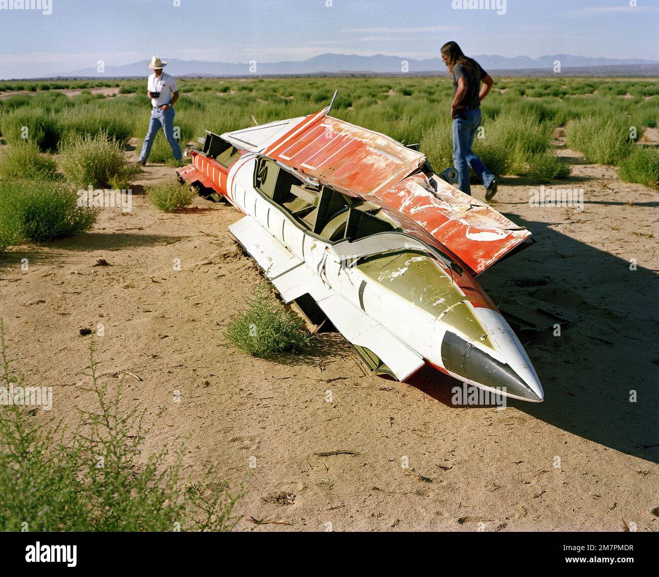 A view of a pre-tested B-52 Stratofortress aircraft wing pylon jettison on the ground. Country: Unknown Stock Photo