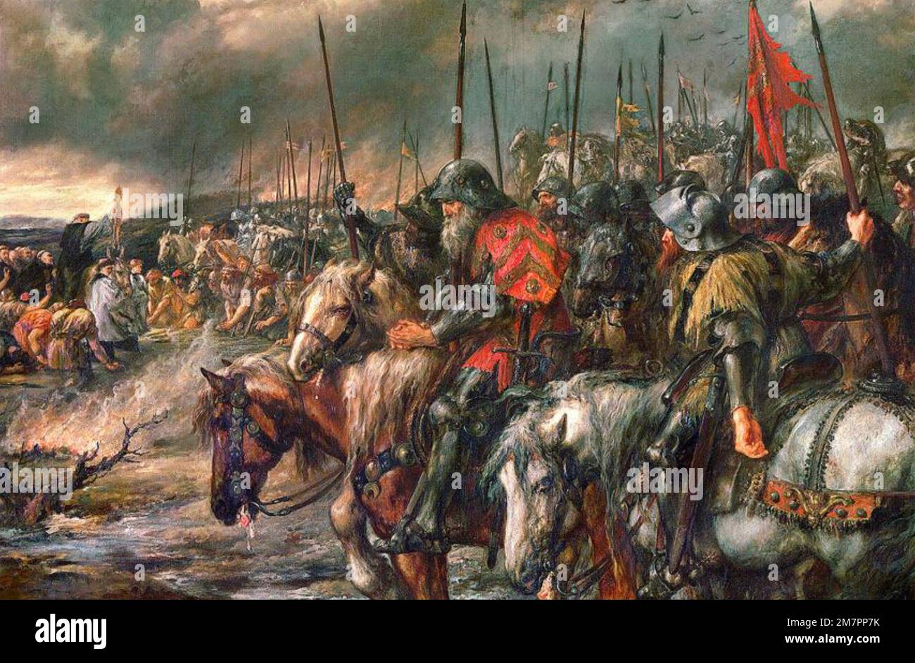 THER MORNING OF THE BATTLE OF AGINCOURT 25 October 1415 as painted by ...