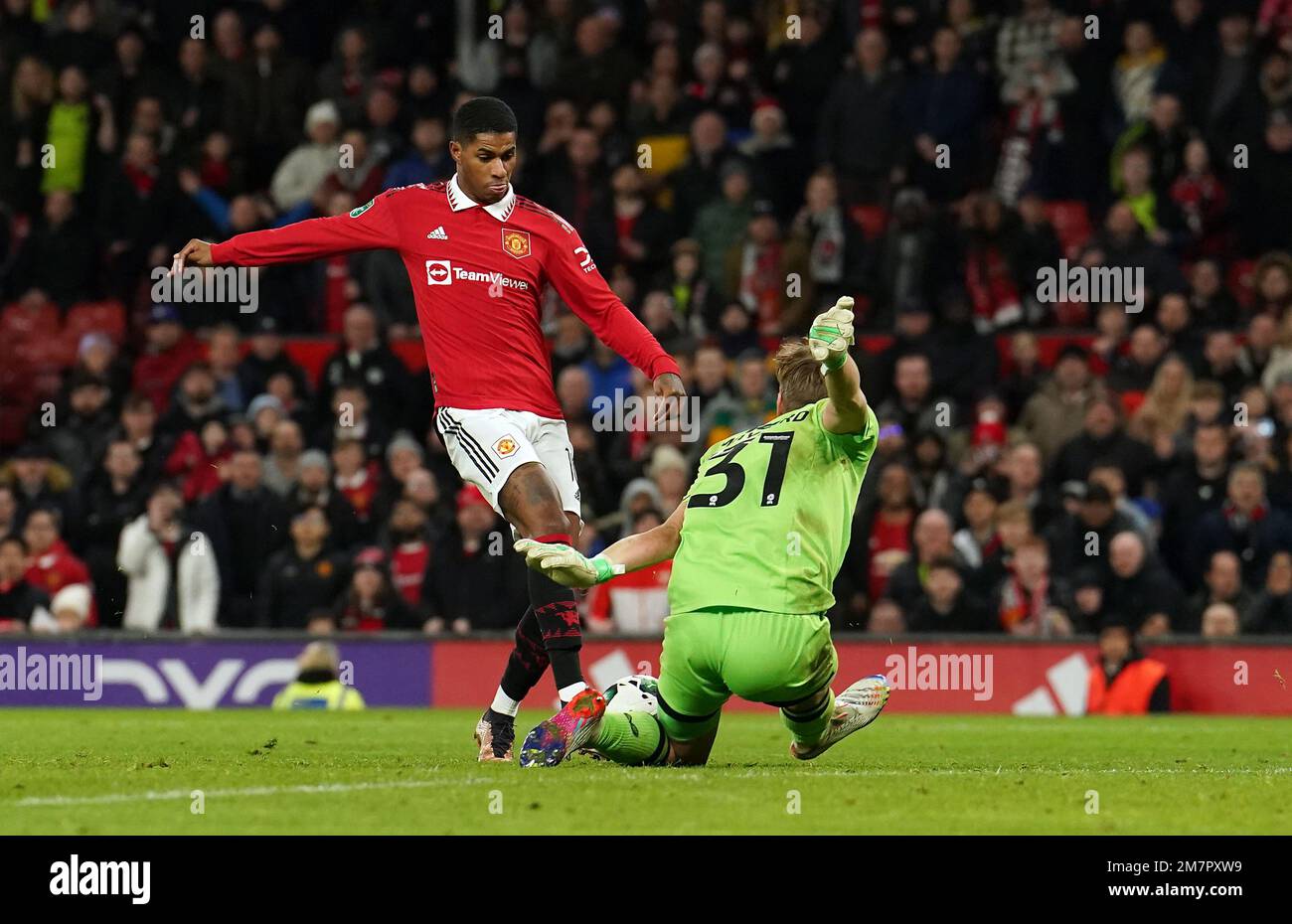 Marcus Rashford Side Manchester United's Marcus Rashford scores their side's second goal of ...