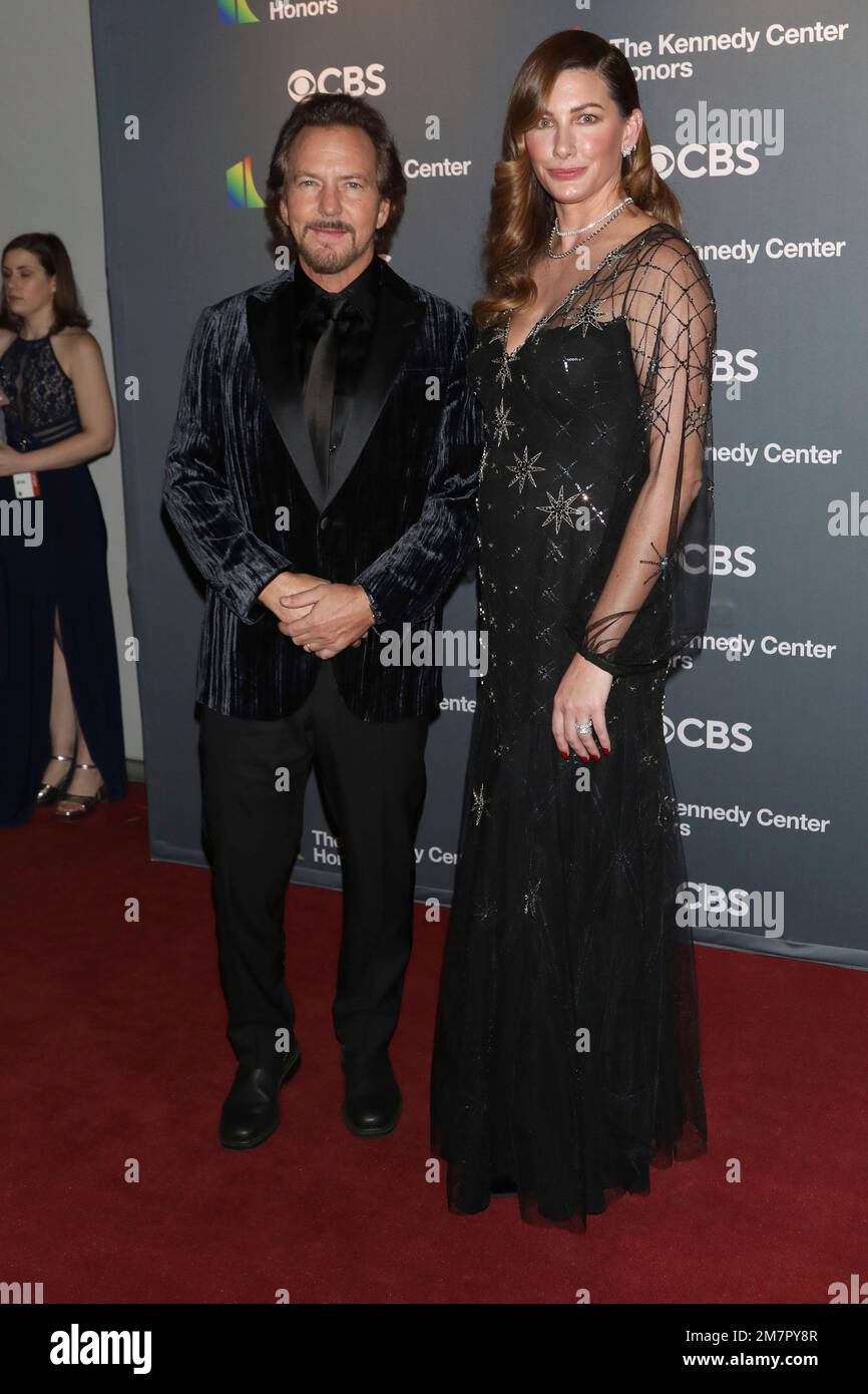 Eddie Vedder and Jill Vedder arrive at the Kennedy Center Honors on