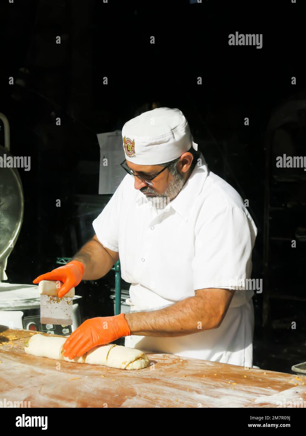 Baker at Boudin Bakery San Francisco Wharf Stock Photo Alamy